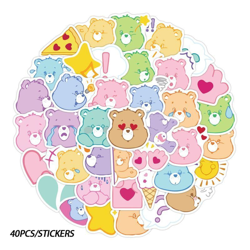 Sticker dán Thú cưng mới - 40 miếng: Chó Shiba - Mèo Con Cute Cat - Gấu Care Bear - Rái Cá biển - Thỏ Usagi - Mèo Vằn...