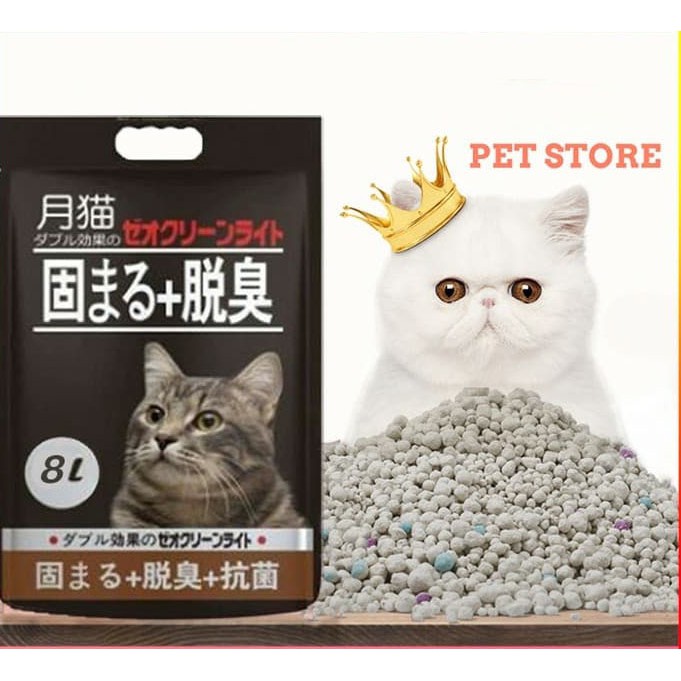 COMBO THẦN THÁNH CHO MÈO: Cát Nhật 8L &amp; Thức ăn Cho Mèo Hạt Khô Cat's Eye 1 kg