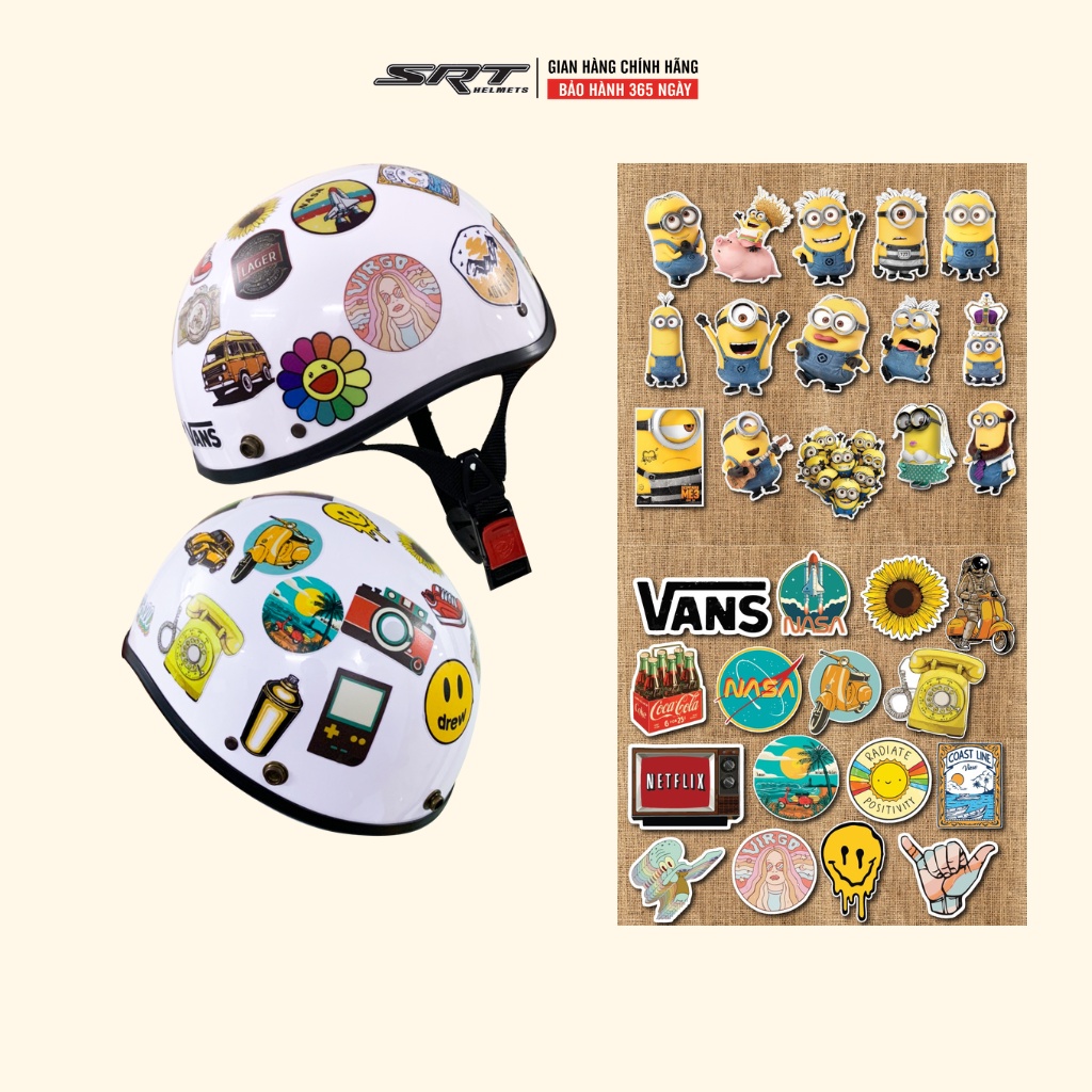 Sticker dán mũ bảo hiểm, laptop chống nước