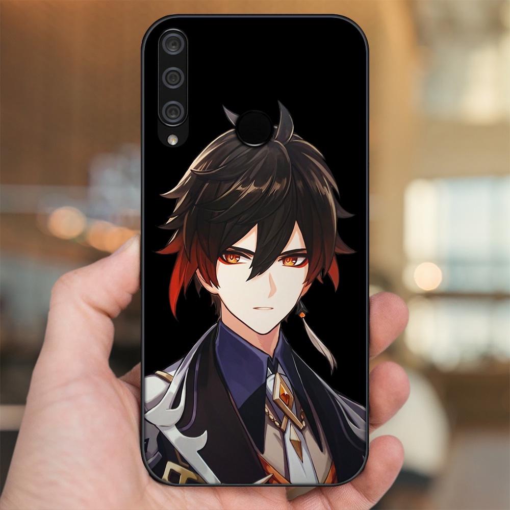 Ốp lưng Huawei Y6P viền đen in hình Zhongli Genshin Impact