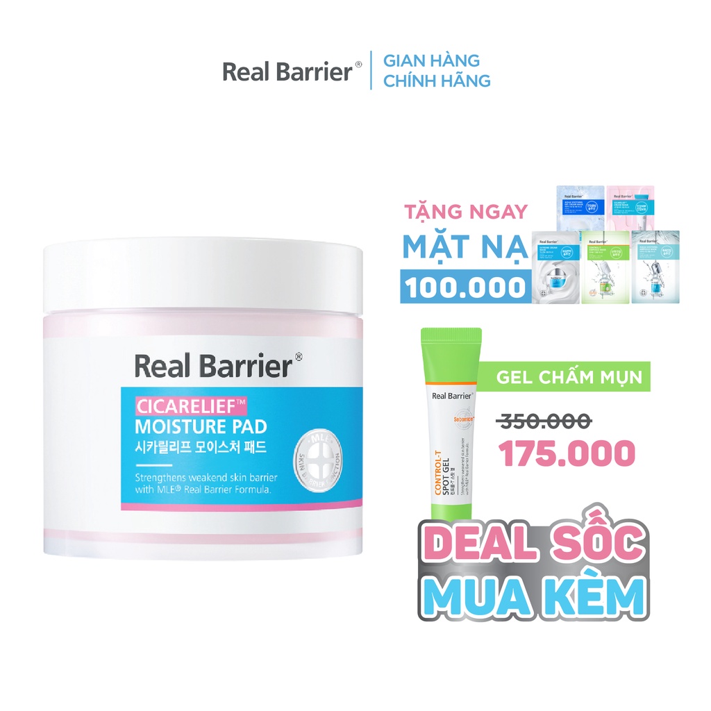 Miếng Pad dưỡng ẩm REAL BARRIER Cicarelief Moisture Pad 150ml