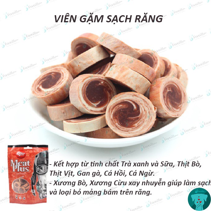 [SẠCH BOONG]Snack Gặm Sạch Răng Cho Chó JFamille, Loại Bỏ Mảng Bám. Treat Thưởng Dinh Dưỡng. Gói 180gr - JF53