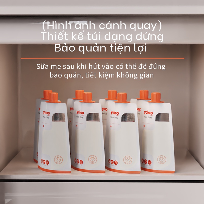 Set 30 túi trữ sữa mẹ Yoboo YB-004 có nắp vặn dung tích 200ml chất liệu PET an toàn - Hàng chính hãng