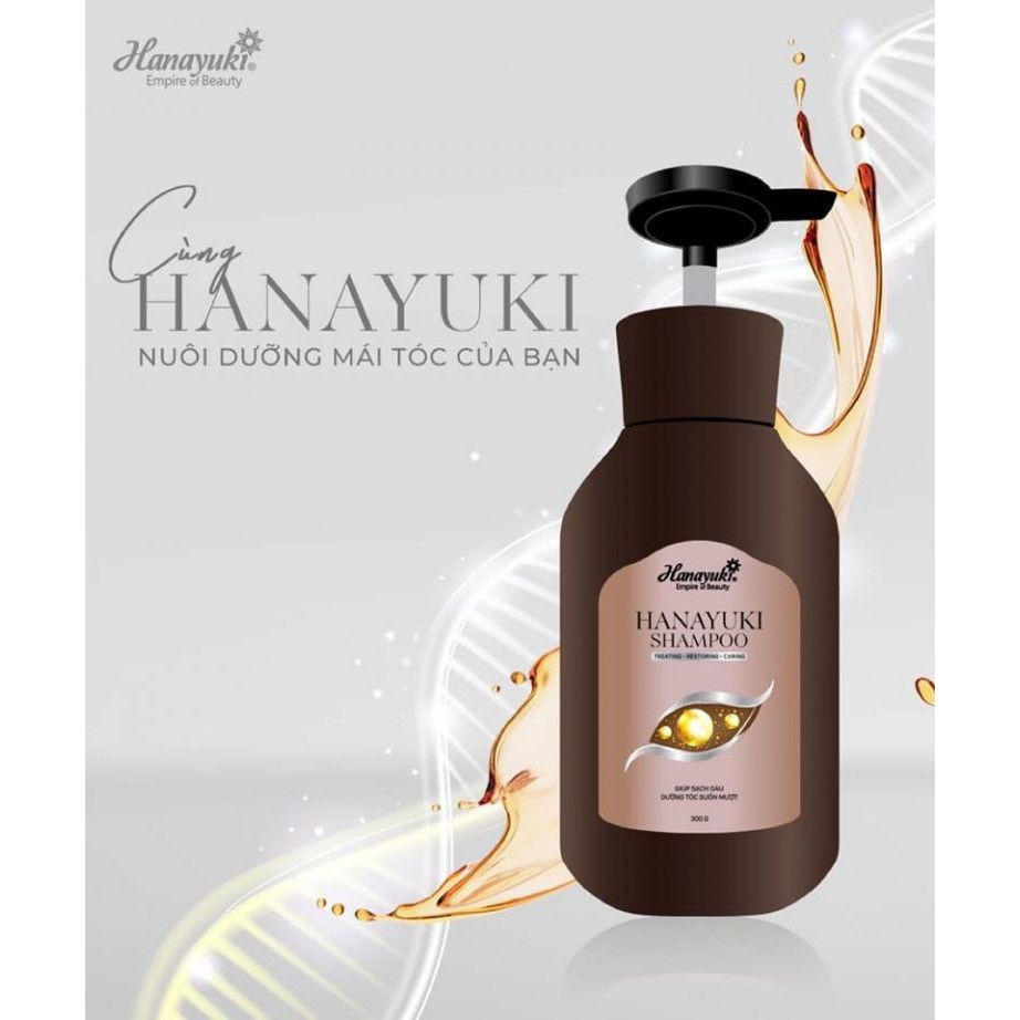 Dầu Gội Thảo Dược Hanayuki Shampoo - Giúp Sạch Gàu, Ngăn Ngừa Rụng Tóc, Dưỡng Tóc Suôn Mượt - HÀNG CHÍNH HÃNG