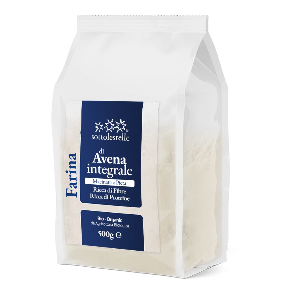 Bột yến mạch nguyên cám (date 31/08/2023) hữu cơ Sottolestelle Organic Whole Oat Flour