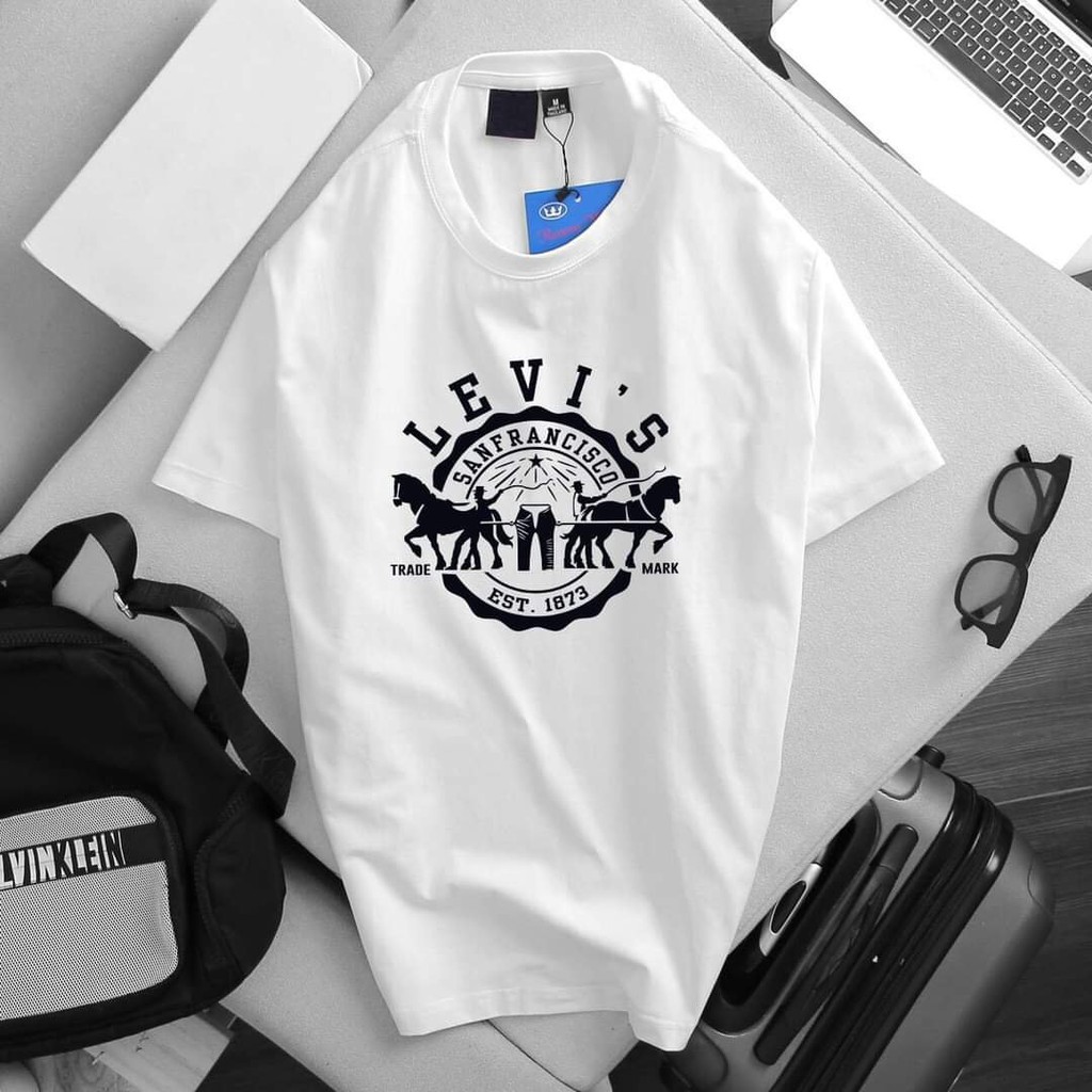 Áo thun in hình L.E.V.I.S.S không cổ Nam Nữ Unisex. Áo thun nam ngắn tay cổ tròn | BigBuy360 - bigbuy360.vn