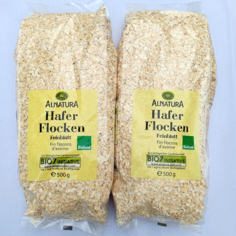 Yến mạch giảm cân cán dẹt cán vỡ Hafer Flocken Đức 500gr