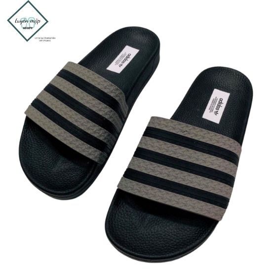 DÉP NAM dép quai ngang CAO CẤP DÉP ADIDAS 3 SỌC NGANG HÀNG CHUẨN 2022