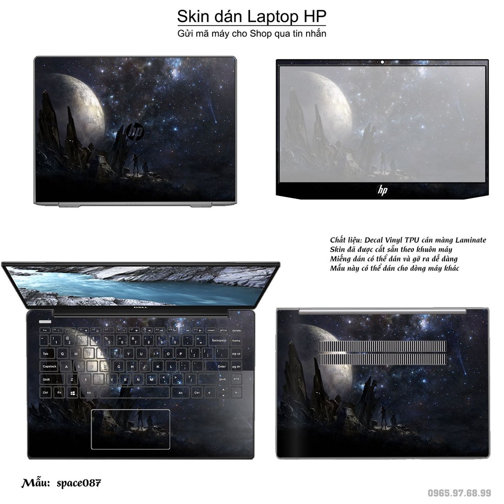 Skin dán Laptop HP in hình không gian nhiều mẫu 15 (inbox mã máy cho Shop)