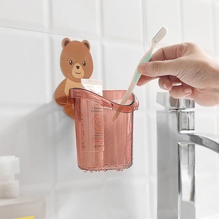 Hộp đựng kem đánh răng kiểu hoạt hình gắn tường tiện lợi