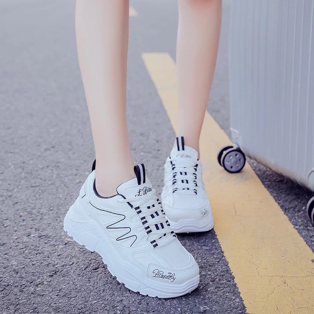 Giày Thể Thao Đế Cao 🍁FREESHIP🍁Giày Thể Thao Nữ Cá Tính