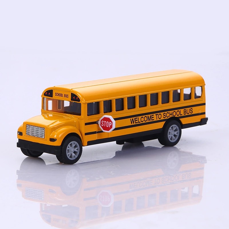 1:16 Big School Bus Alloy Metal Toys Car Kid Education Toys 21.5*6*5cm Pull Back Vehicles Toys