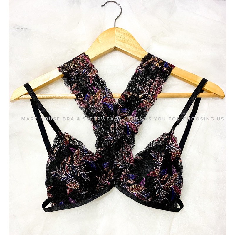 Set Bralette Ren Mút Ngực Quần Y Đen Cúp Nhỏ 32-34 Mary House Bra & Sleepwears | BigBuy360 - bigbuy360.vn