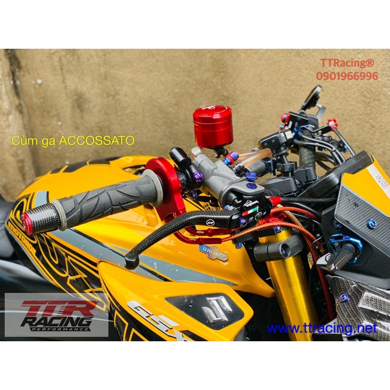 Cùm ga Accossato gắn Honda SH150i và độ xe nhỏ