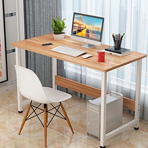 Bàn làm việc gỗ, chân sắt dùng cho văn phòng máy tính cho học sinh viên giá rẻ mẫu 2022,