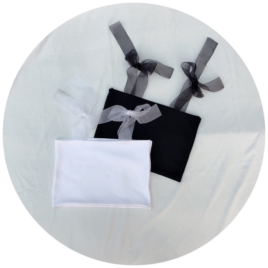 Áo thun nữ croptop, áo ống hai dây cột nơ | BigBuy360 - bigbuy360.vn