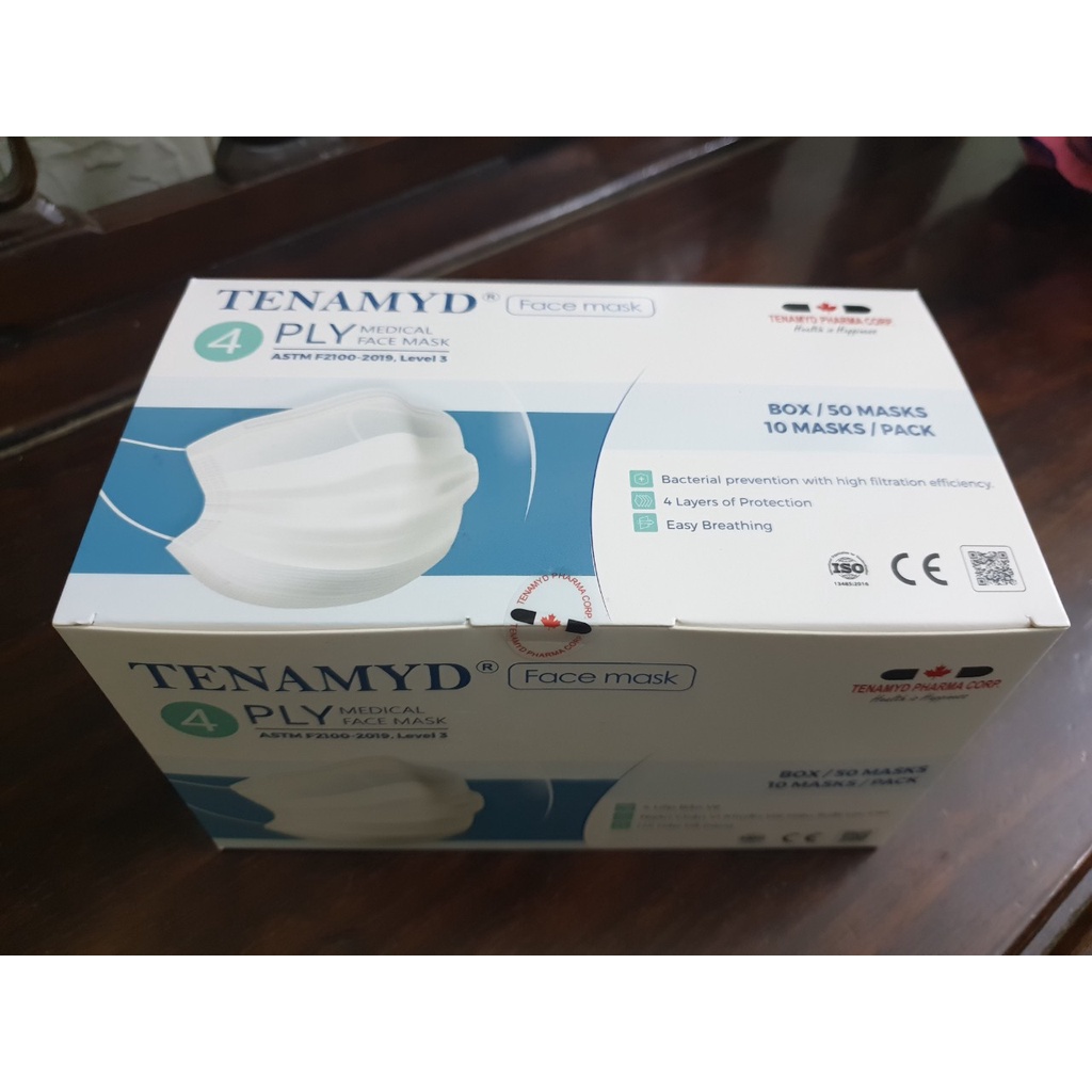 KHẨU TRANG Y TẾ 4 LỚP TENAMYD
