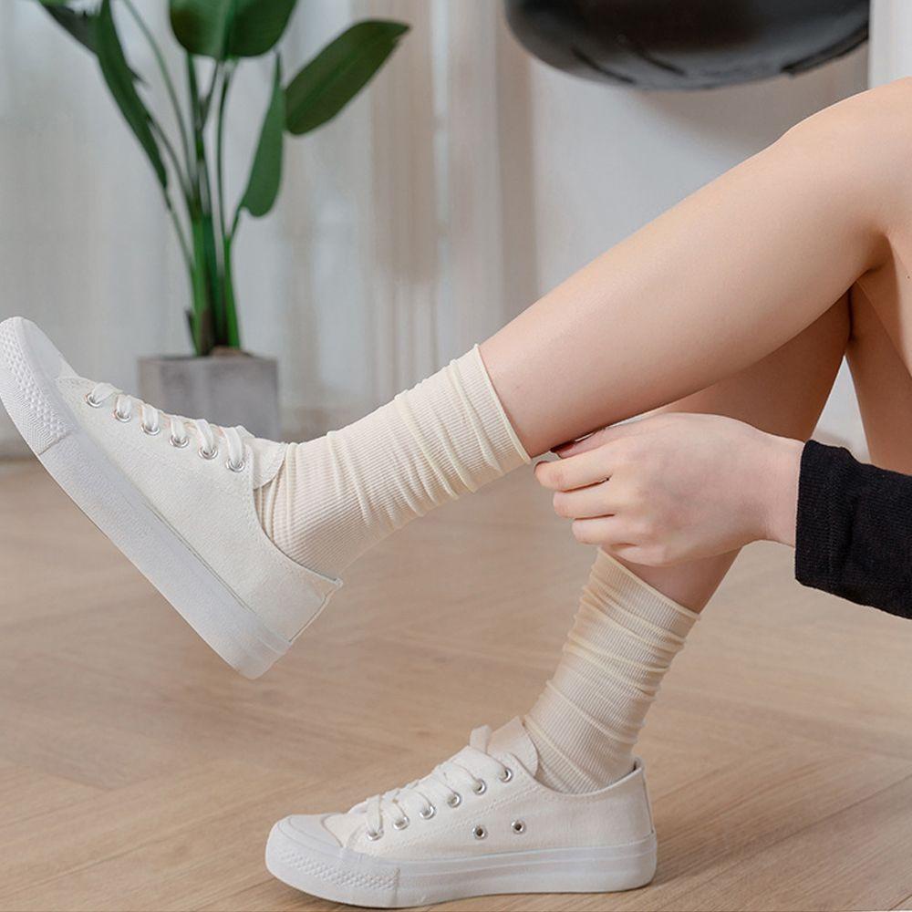 Vớ Nhung Ngắn Màu Sắc Ngọt Ngào Phong Cách Harajuku Thanh Lịch Cho Nữ