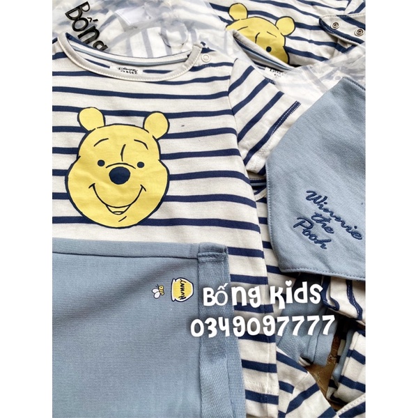 Bộ Hè Bé Trai Gấu Pooh Kẻ Ngang C&amp;A
