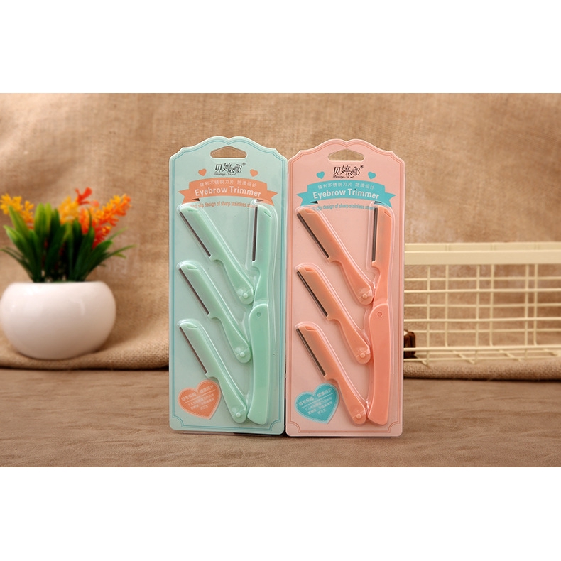 Dao Cạo Chân Mày Kèm 3 Lưỡi Thay Thế  Nội Địa Trung