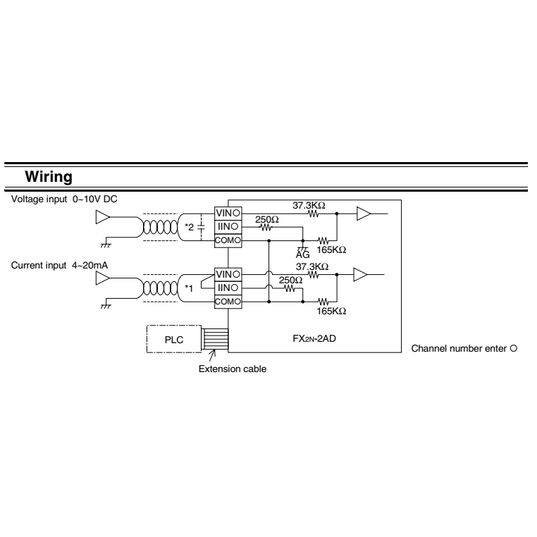 FX2N-2AD - Module mở rộng ngõ vào analog - Module PLC Mitsubishi FX2N