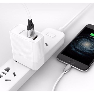 Củ sạc nhanh 2 cổng Baseus chân gập