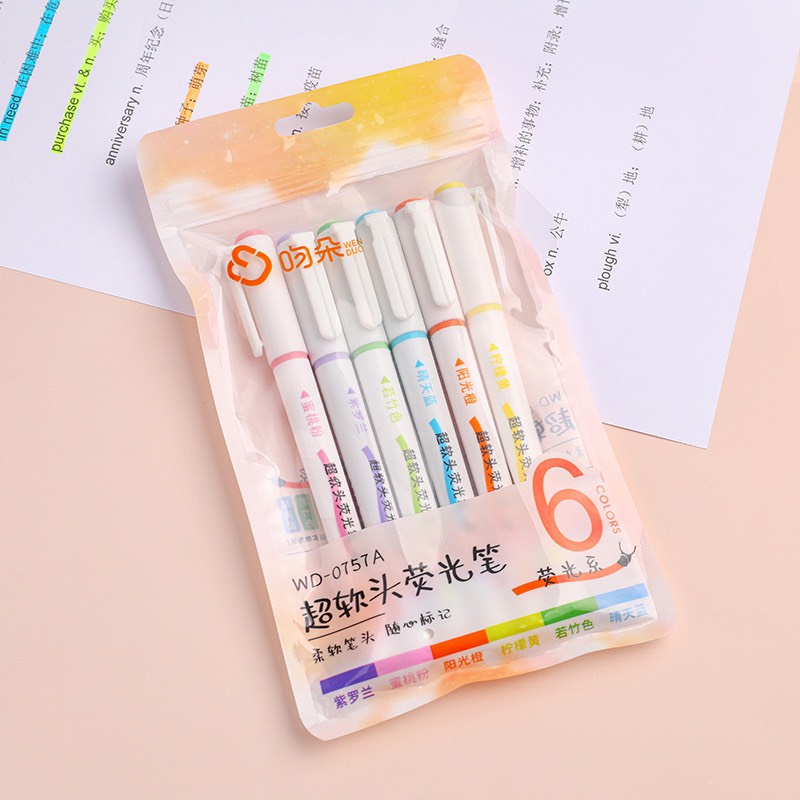 Set 6 cây bút dạ màu tươi - shopliam