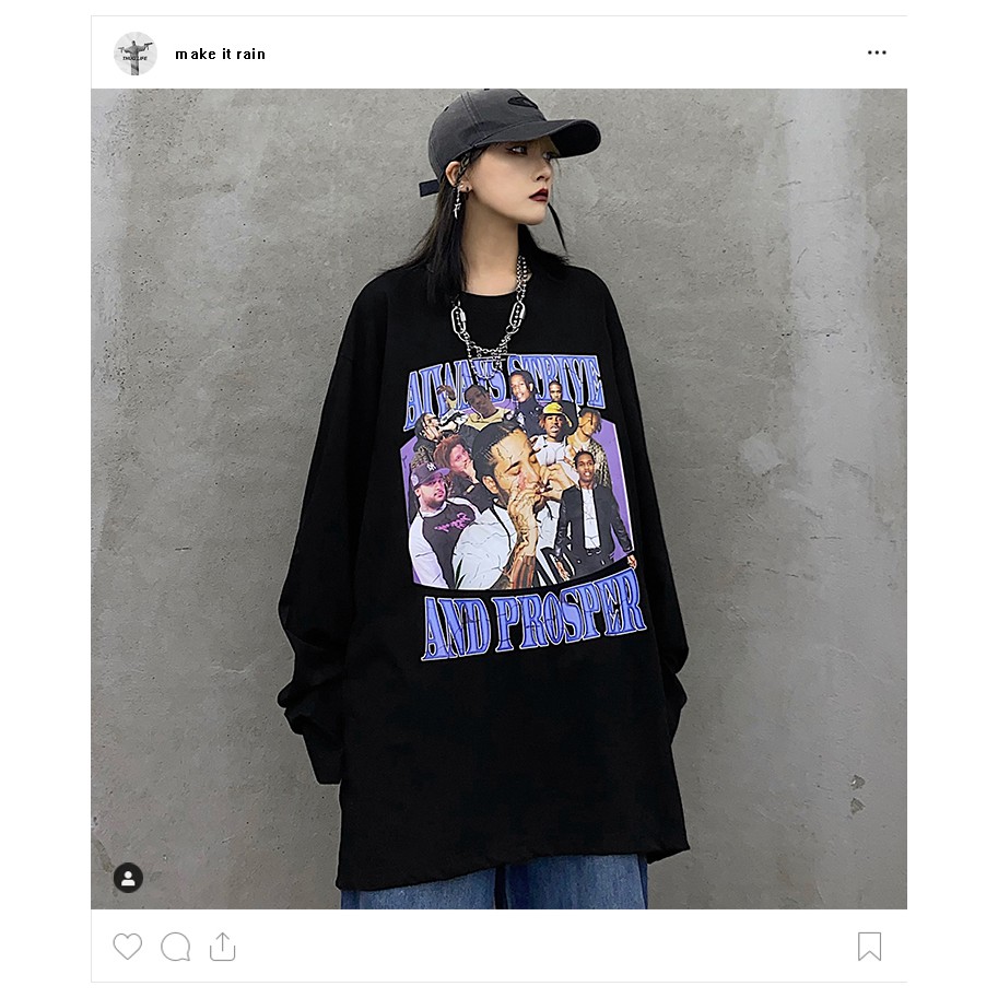 Áo phông Make It rain Heybig dài tay - Asap