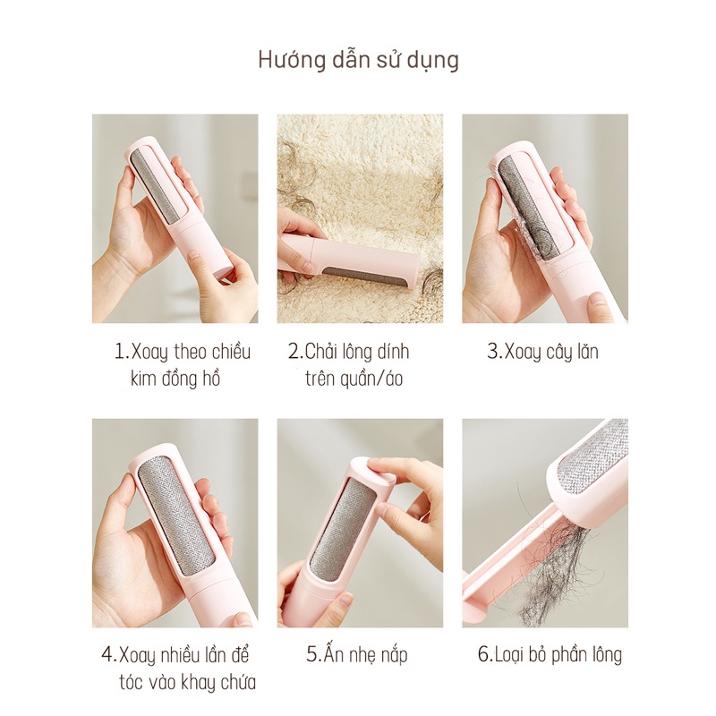 Cây lăn lông tĩnh điện Rullo - Lấy lông rụng nhanh gọn - Thiết kế nhỏ gọn, tiện lợi | BossDog