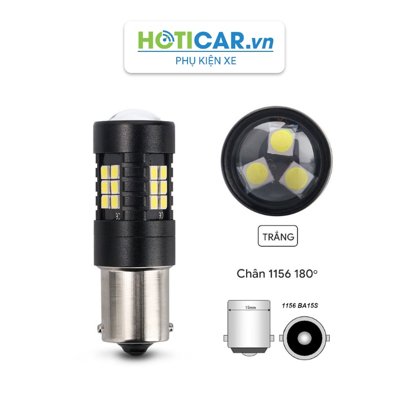 Đèn LED  hậu, phanh, xi nhan chip 3030 T203030-21 1156 180º Màu trắng