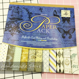 Paper Pack 12x12inch MS15 - Giấy bìa họa tiết trang trí Scrapbook