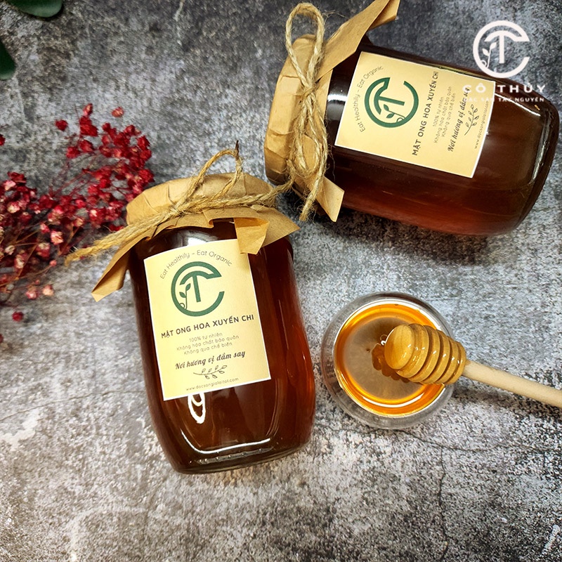 Mật Ong Hoa Xuyến Chi Nguyên Chất 100% Tự Nhiên - Hũ Thủy Tinh 500ml, 1000ml - Mật Ong Gia Lai