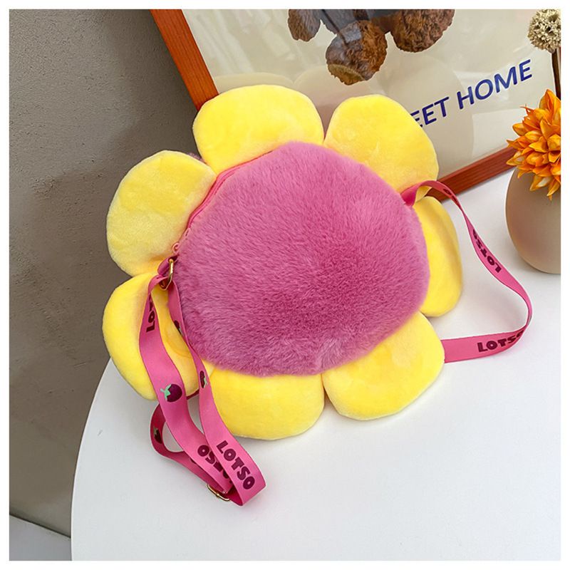 Túi đeo vai chủ đề hoạt hình Toy Story 3 Lotso Bear vải lông nhung kiểu dáng hoa hướng dương thích hợp làm quà tặng