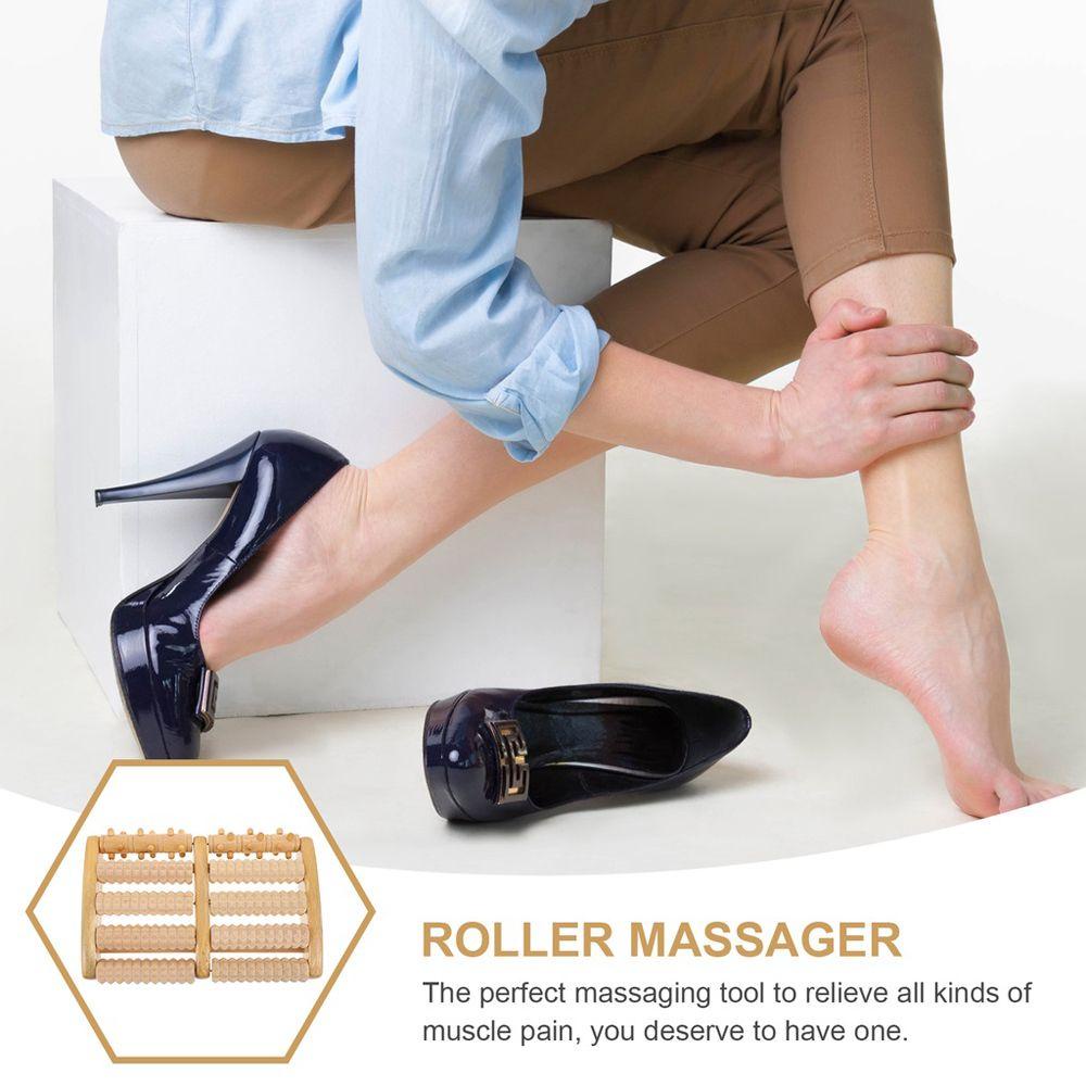 Dụng Cụ Lăn Massage Chân Giảm Đau 3D Bằng Gỗ