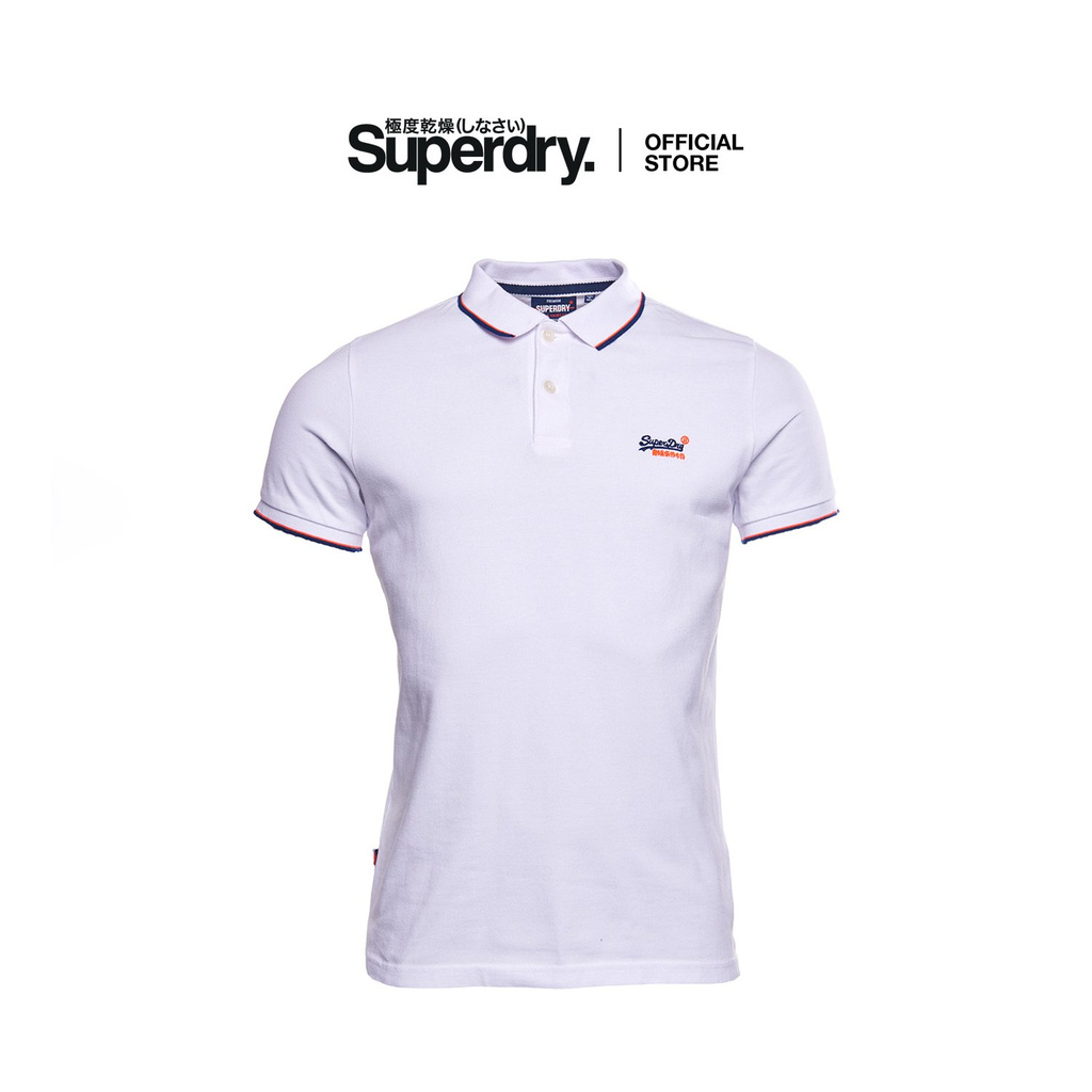 Áo Thun Polo Nam Superdry Poolside Pique S/S SDM111013A 01C Màu Trắng