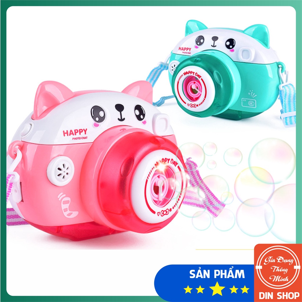 Máy ảnh bong bóng 😻MÈO XINH😻 Máy chụp hình chú mèo dễ thương bắng bong bóng xà phòng dành cho các bé