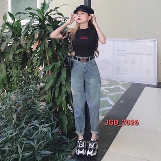 Jean Baggy Rách Gối Cho Nữ