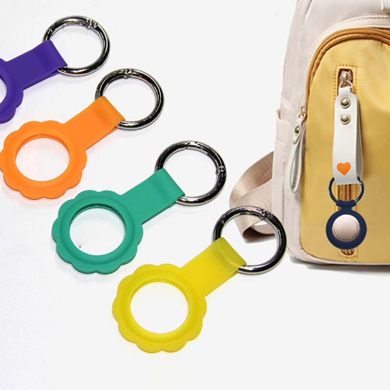 Vỏ Bảo Vệ Hộp Sạc Tai Nghe Không Dây Bằng Silicon Mềm Kèm Móc Khóa Cho AirTag 1