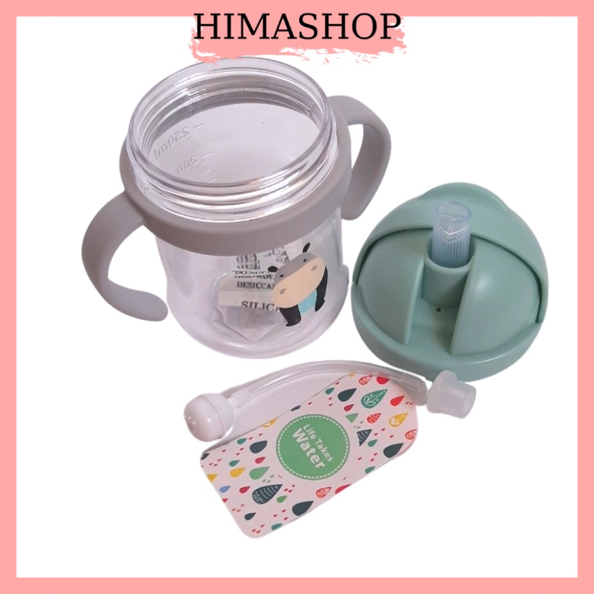 Bình Nước Cho Bé, Bình Tập Uống Sữa, Nước Cho Bé HIMASHOP H027 Có Van Chống Sặc 250ml