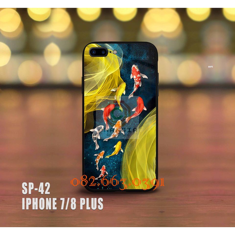 Ốp kính IP 7plus/ 8plus tráng gương hình cá koi siêu đẹp