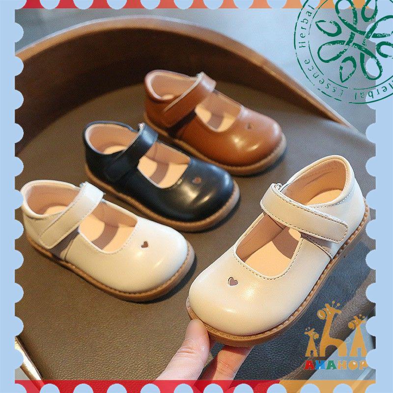 Giày búp bê cho bé gái - Giày búp bê xinh xắn có trái tim dễ thương chính hãng MG baby chất da PU siêu êm V
