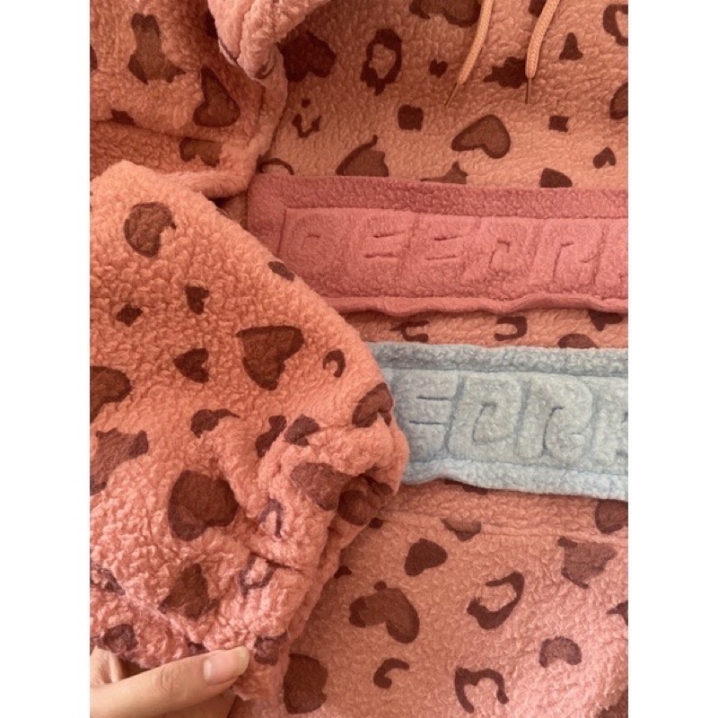 Áo hoodie bông lông cừu có lót bông dày dặn