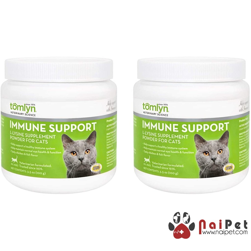 Bột Bổ Sung Hỗ Trợ Tăng Cường Hệ Miễn Dịch Cho Mèo Của Mỹ Tomlyn Immune Support Lọ 100g