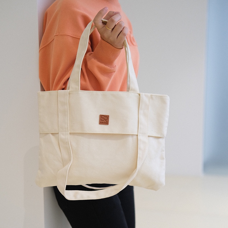 Túi Đeo Vai Vải canvas Kiểu Đơn Giản Phong Cách Nhật Bản Thời Trang Cho Nữ