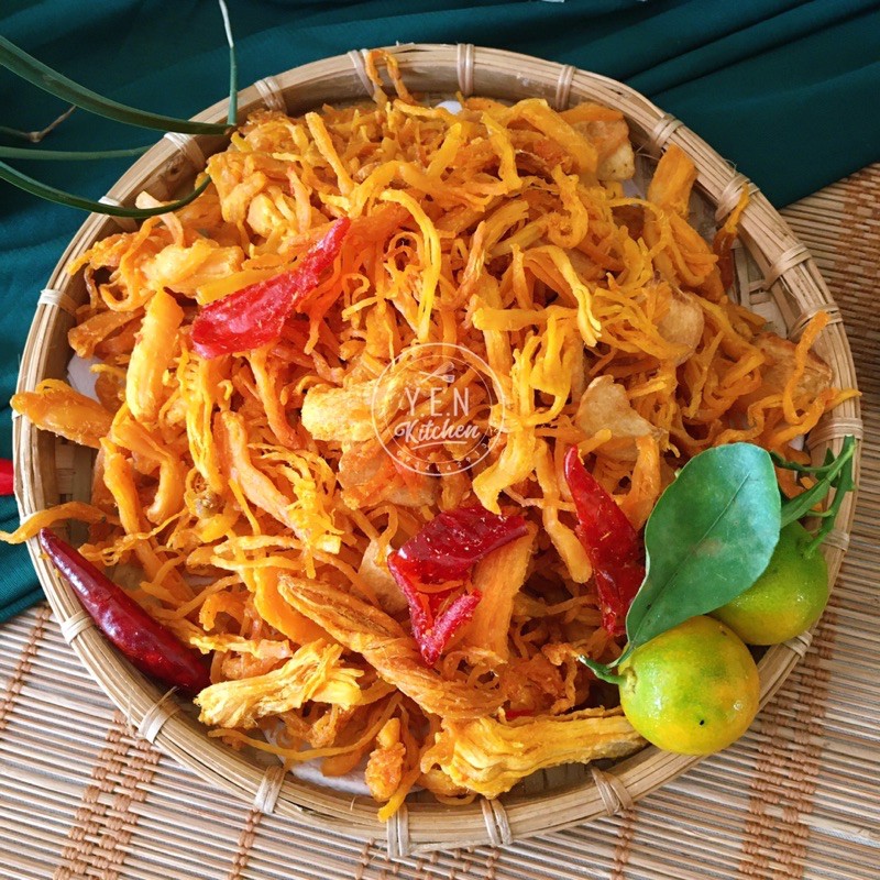 KHÔ GÀ LÁ CHANH - TÚI 500Gr (Ăn là ghiền)