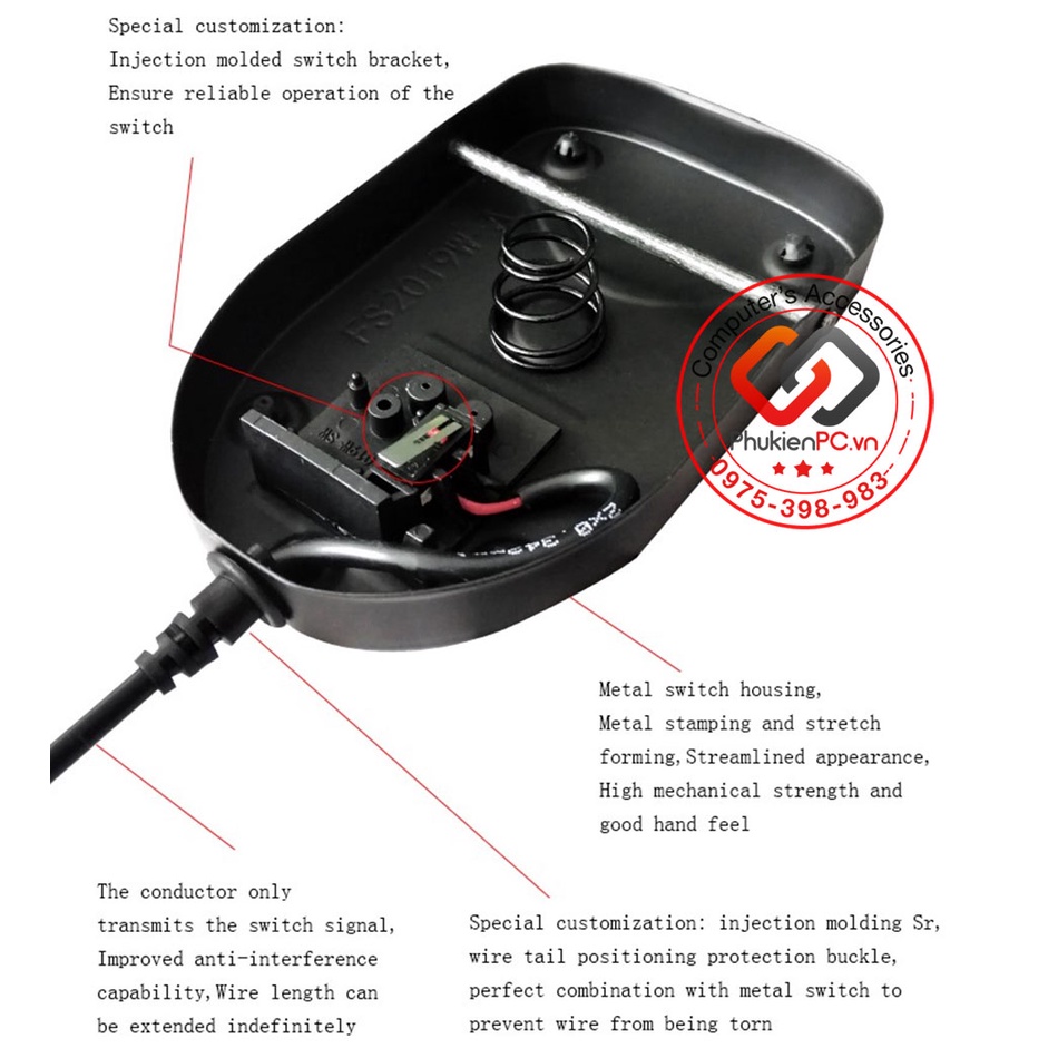 Bàn đạp dậm chân chụp hình ảnh, lưu hình máy siêu âm nội soi USB Metal Foot Switch (chất liệu kim loại)