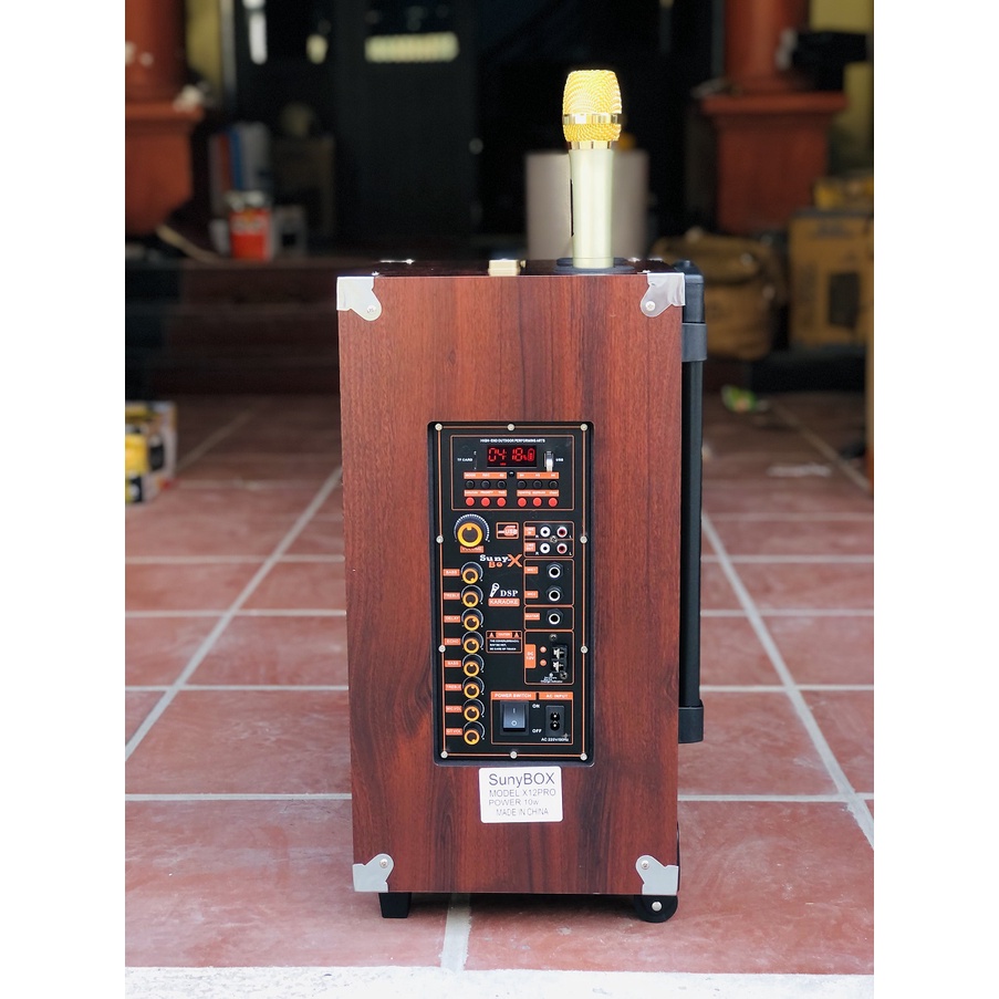 Loa Kẹo Kéo Bass 30 Vỏ gỗ Karaoke Bluetooth Hát Siêu Hay Mẫu Mới, Tặng 2 Mic Cao Cấp Siêu Hút Âm