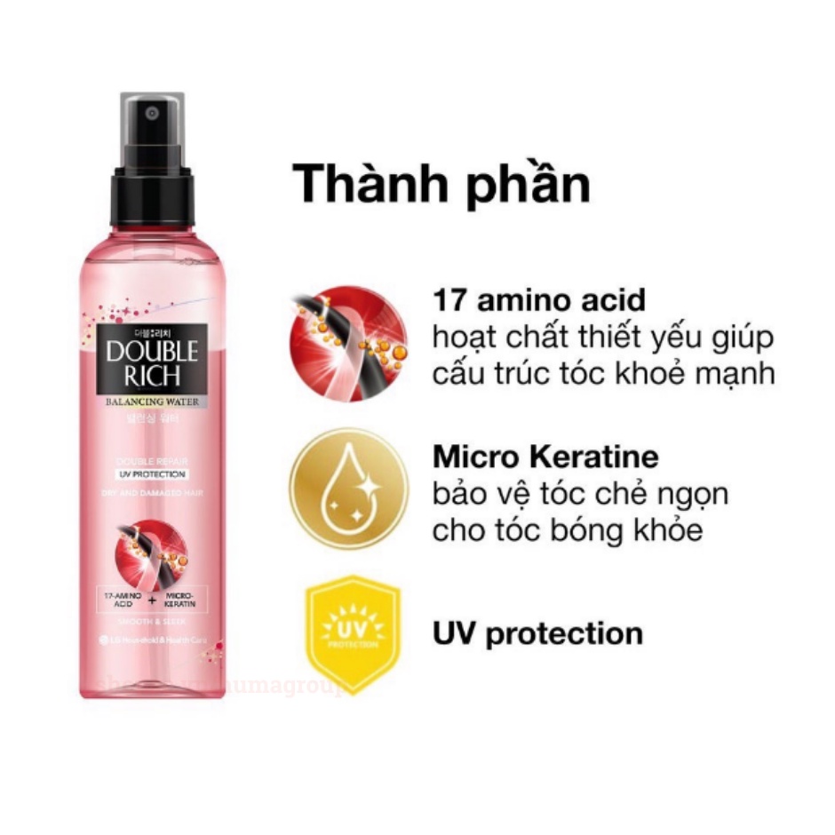 Nước Xịt Dưỡng Tóc Double Rich Chăm Sóc Khô Xơ, Hư Tổn, Tóc Nhuộm 120ml - Balancing Water Repair