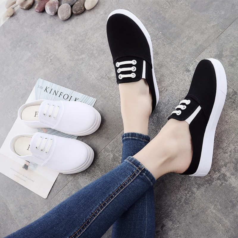 ❤ Giày sục vải Canvas thời trang 2020 cá tính trẻ trung