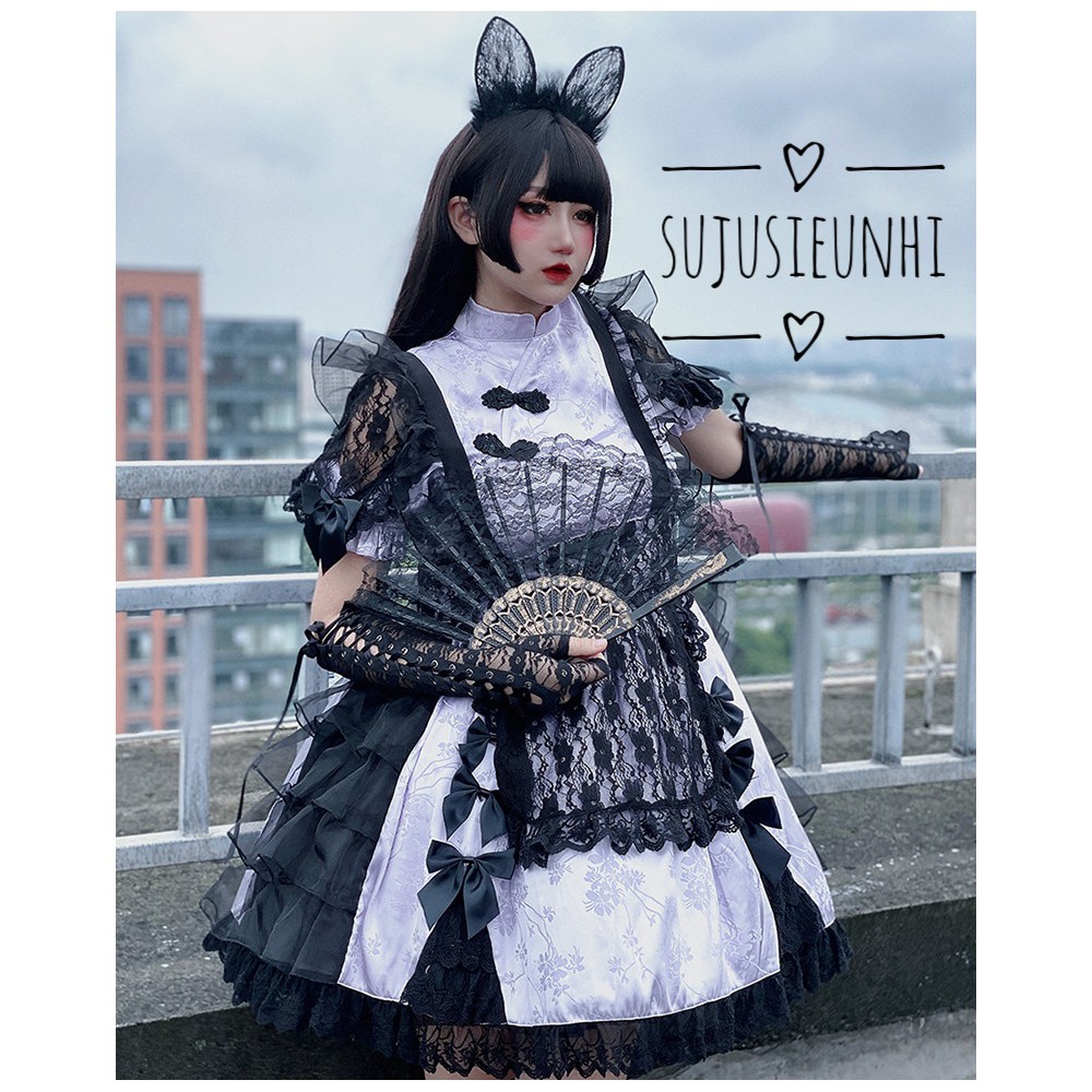 (Có video) 2 màu - Quạt ren xòe cầm tay lolita | BigBuy360 - bigbuy360.vn